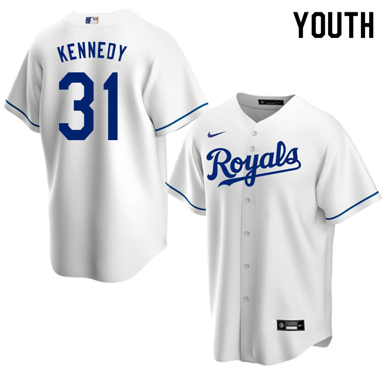 Nike Youth #31 Ian Kennedy Kansas City Royals Baseball Jerseys Sale-White